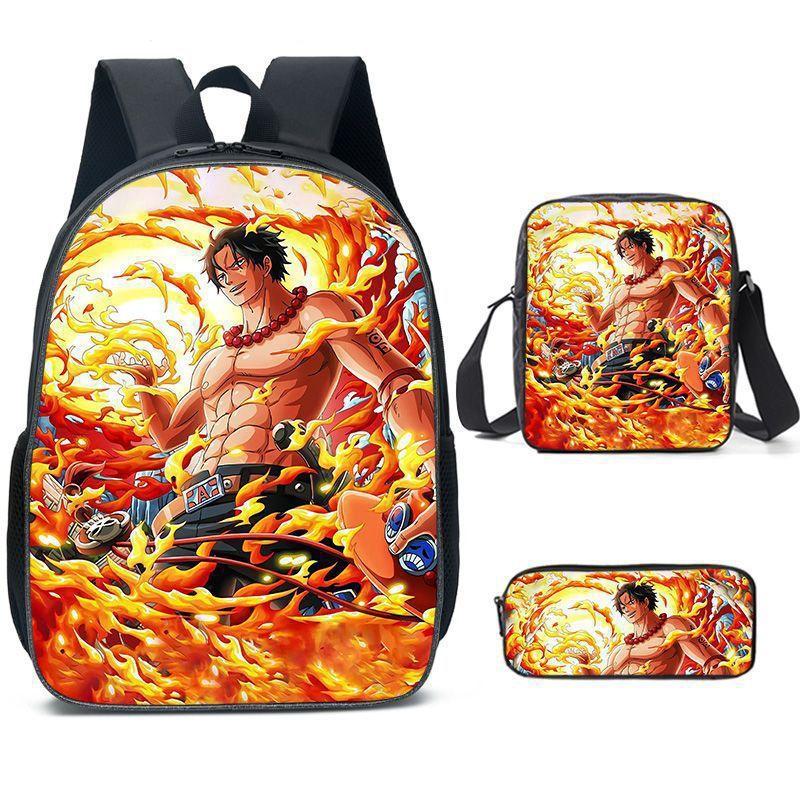 One Piece Backpack Set For Middle School Students Nylon School Bag Pencil Case And Tote Bag