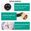 Lepmerk 2 12"" Pressure Gauge Water Pressure Test Gauge 34"" Female Hose Thread 0200 PSI with