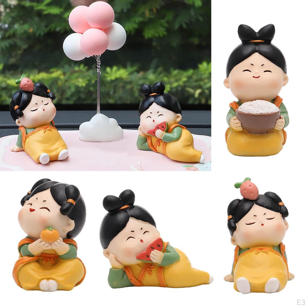 Figurines Auto Interior Dashboard Decorations Resin Crafts Chinese Style Ornaments for Table Car