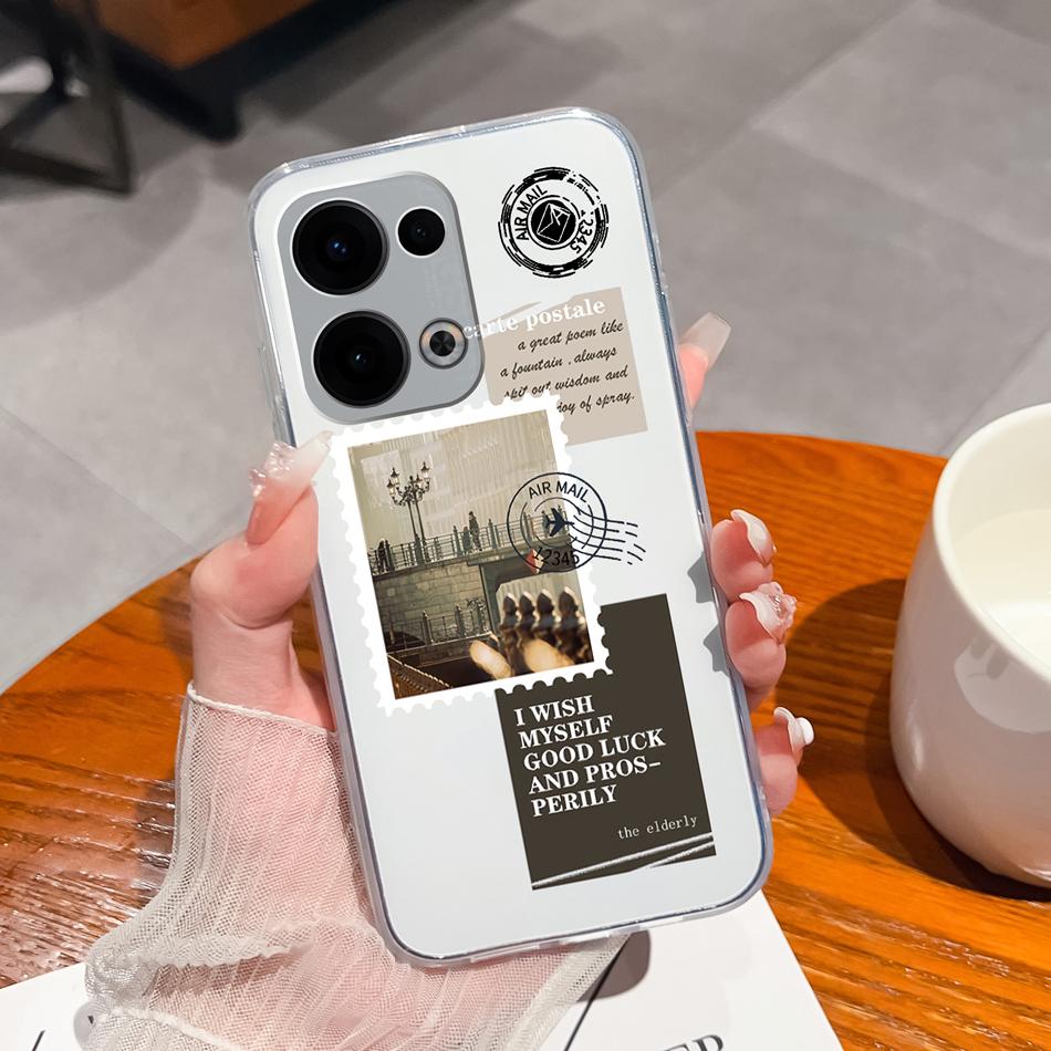 For Oppo Reno 13 Pro Case Creative Clear Soft Back Cover For Oppo Reno13 Pro 13Pro 5G TPU Slim Silicone Anti Drop Phone Cases