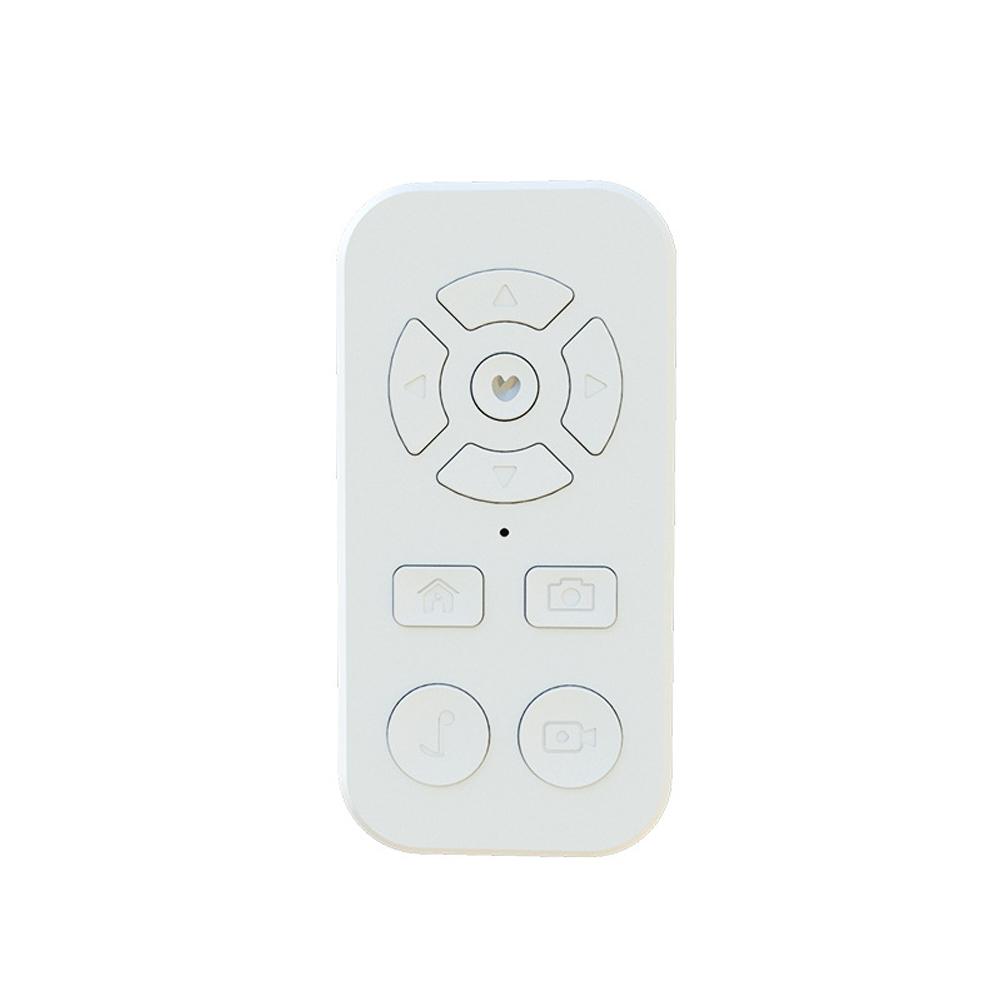 

9-кнопочный беспроводной пульт дистанционного управления Bluetooth для коротких видеороликов, автоматического просмотра фотографий, перелистывания страниц электронных книг, совместимых с TikTok, YouTube, Kindle белый