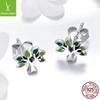 Tree Of Life 925 Earrings, Temperament Versatile Women'S Earrings, Small Fresh Stud Earrings Sce409