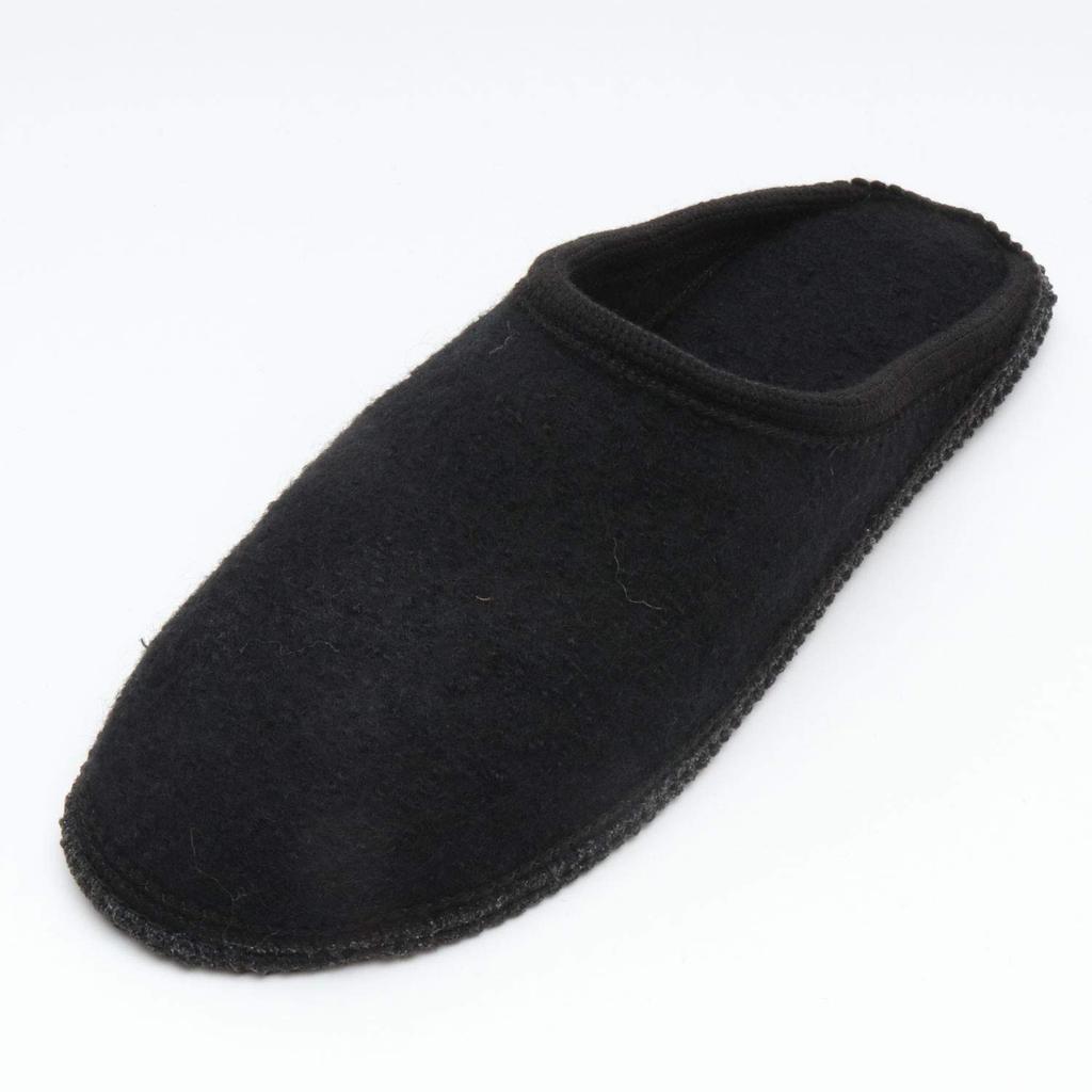 Hall Wool Made in Austria Kitz-Pichler Slippers, (Black, 21.5 cm)