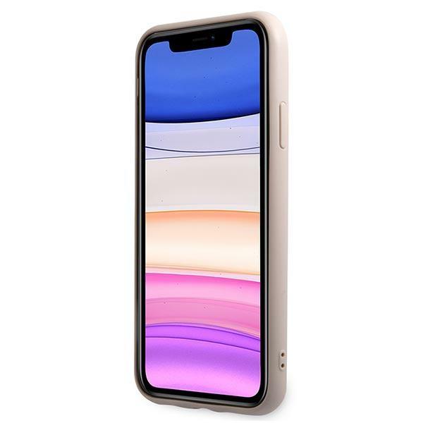 Guess Guhcn61G4Glpi iPhone 11 / Xr 6,1 Różowy/Pink Twarde Etui Kolekcja Pasków 4G