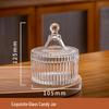 Stylish Glass Storage Jar with Lid: Versatile Clear Jar for Candies, Cotton Swabs, Makeup Brushes, Pens, or Tea.