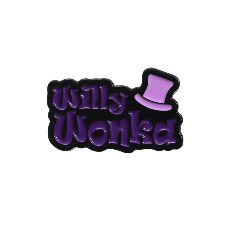 

Novel Movie Characters Enamel Pins Custom Chocolate Factory Brooches Lapel Badges Funny Jewelry Gift for Friends