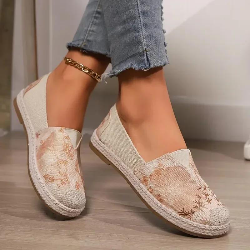 Fashion Women's Heeled Shoes Square Heel Anti-slip Round Head Shallow Mouth Women Shoes Breathable Spring Autumn Outdoor Leisure Loafers