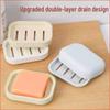 Compact Double-Layer Japanese Style Draining Soap Dish Holder