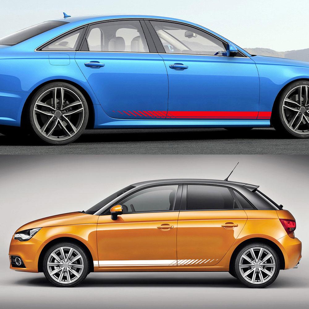 Car Body Wrap Decals Waist Line Decors Film Automobile Door Side Skirt Vinyl Stickers Car Accessories For Tesla Model 3 S X