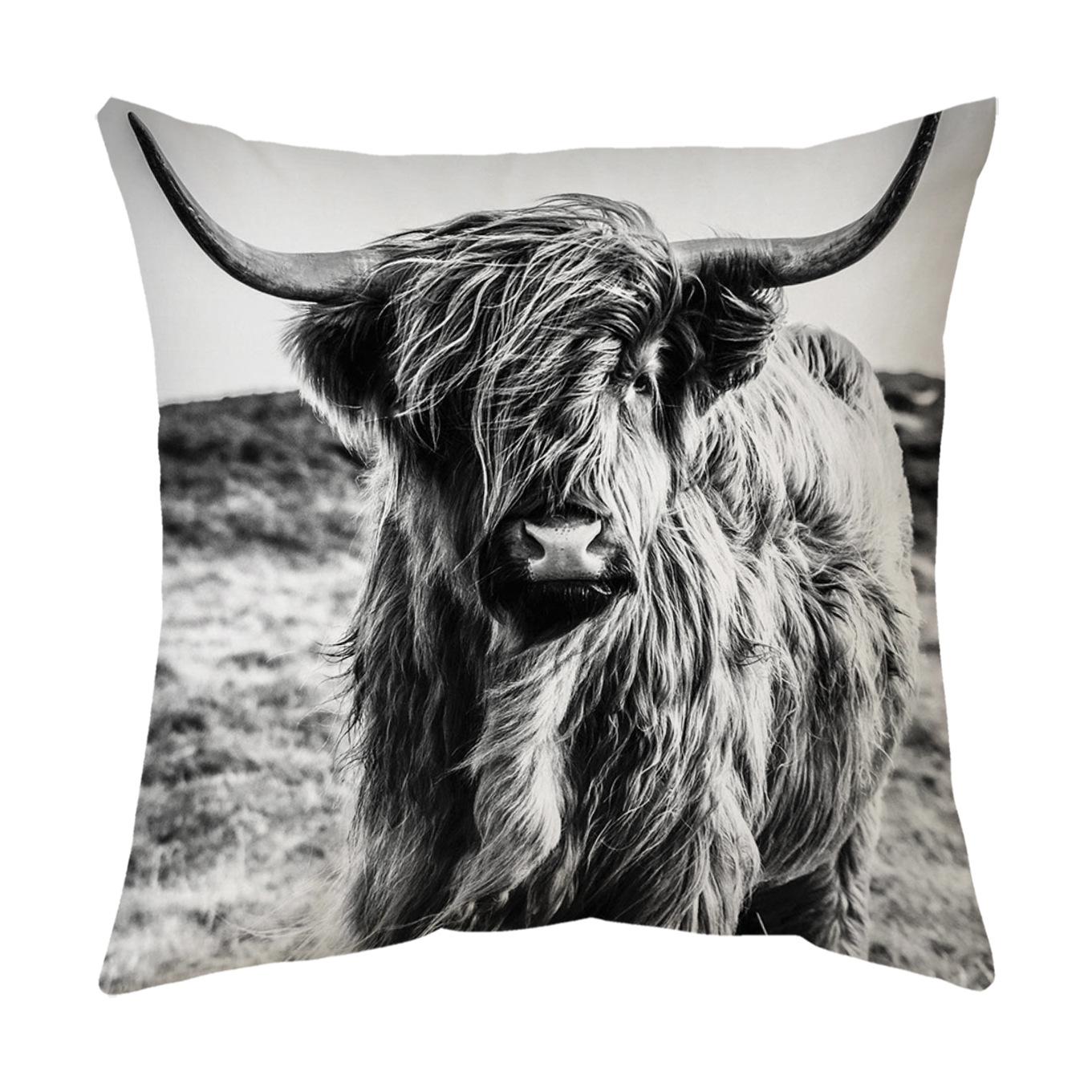 

Подушка Подушка для новой машины Наволочка Животное Корова Подушка для дивана Прикроватная подушка Поясничная наволочка 45 * 45cm (collection priority delivery)