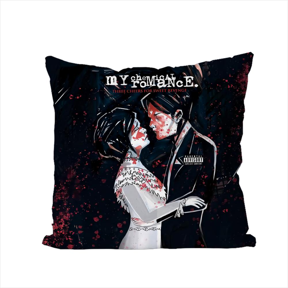 Band My Chemical Romance Pillow Case For Car Sofa Decorative Home Doublesided Print Plush Square Throw Pillow Cushion Cover