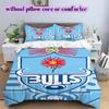 Rugby Club The Bulls Pattern Bedding,Quilt Set Quilt Cover Pillowcase Home Birthday Gift (1*duvet cover+2*pillowcase,without core)