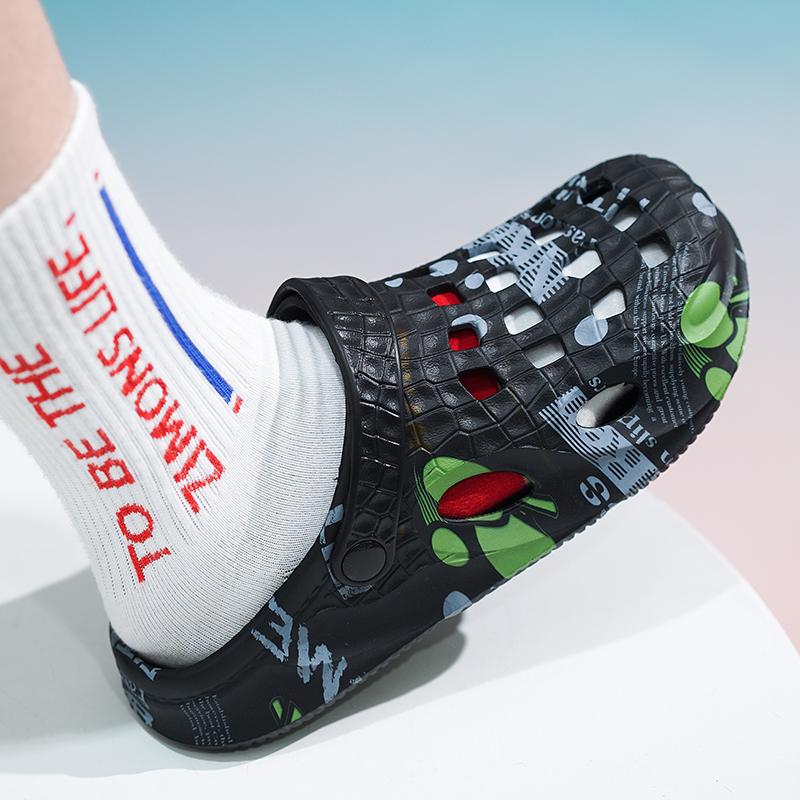 Тапочки мужские летние 2024 новые нескользящие домашние модные водонепроницаемые мужские — фото 3