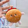 Capybara Burger Plush Toy Keychain Squeaky Backpack Accessory Pendant