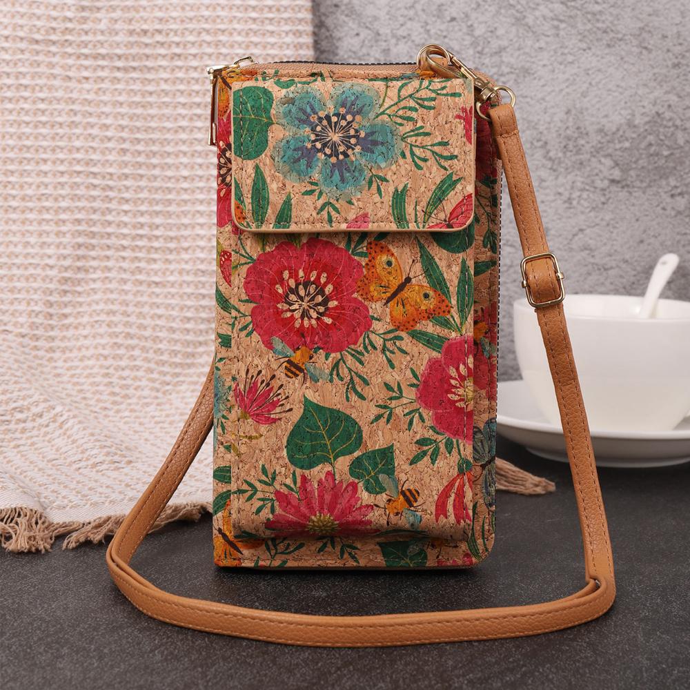 Retro Bohemian Style Geldbörse Klappe Umhängetaschen Frauen Mini PU Leder Schulter Geldbörsen und Handtaschen für Mädchen Damen Telefon Blume Designer Tasche