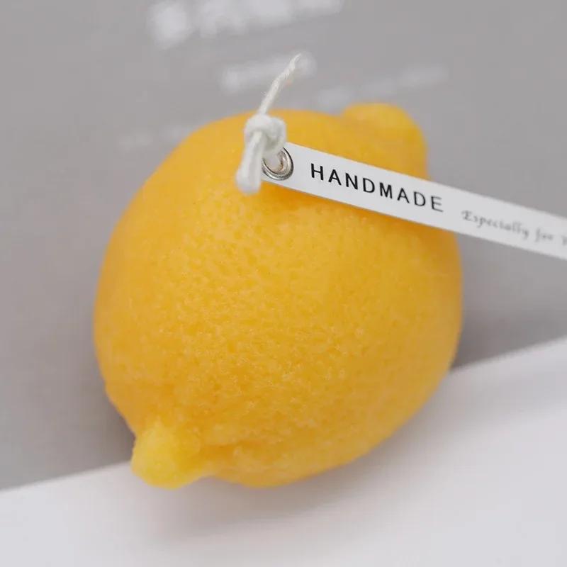 

Creative Lemon Shape Candle Silicone Mold Artificial Fruit Handmade DIY Aromatherapy Candle Baking Mold Wax Mold Fondant Tools
