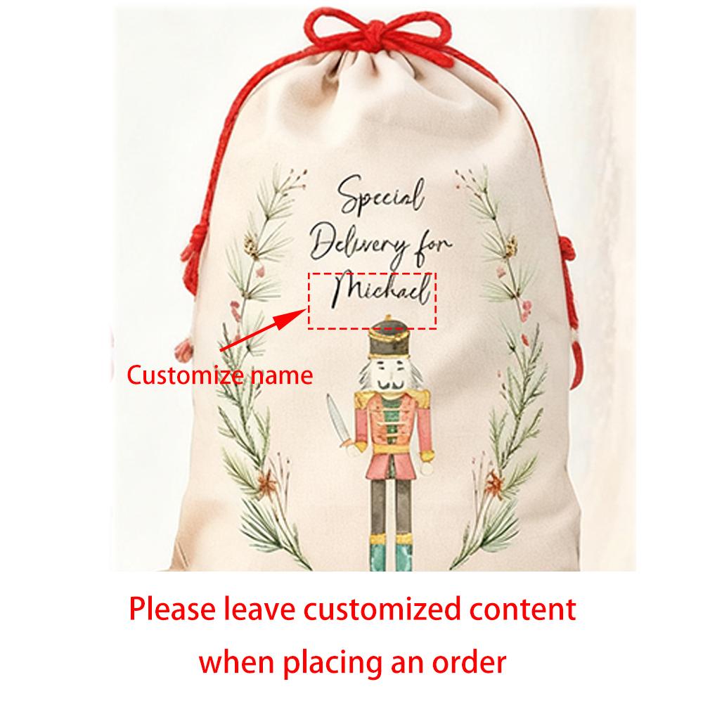 Personalised Christmas Eve Box Nutcracker Ballerina Gift Bag Ballet Gift Bag for Girls Special Delivery Christmas Santa Sack