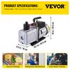 VEVOR Vacuum Pump Single Stage 340 L/min(12CFM) Inlet port 1/4