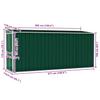 Vidaxl Garden Shed, Wall-Mounted, Green, 118X382X178 Cm