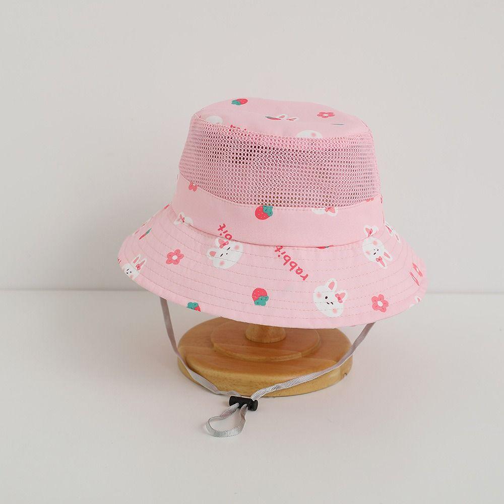 Mesh Boys Girls Sunhat Cartoon Animal Fisherman Caps Casual Baby Bucket Cap  3-8y