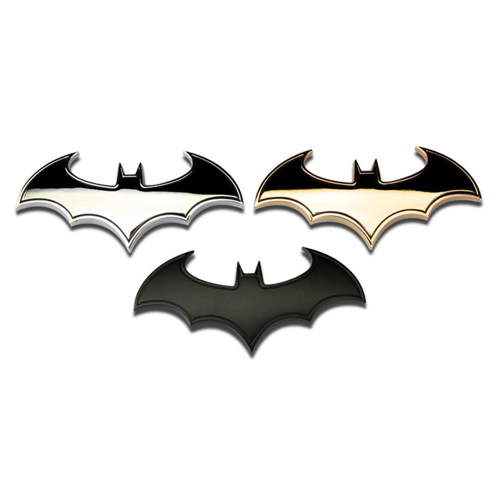 3D Metal Bat Auto Car Logo Cartoon Sticker Metal Badge Emblem Tail Decal Motorcycle Car Decoration Accessories Car Sticker