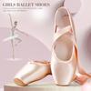 Satin Girls Ballerina Ballet Pointe Shoes Child Adult Ballet Shoes with Ribbons Practice Ballerina Shoes