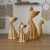 Niedliche Tierzimmerdeko Pferd Kaninchen Katze Giraffe Holzskulpturen DIY Bemalte Materialien Handwerk Hone Dekor Handgefertigte Figur Geschenke