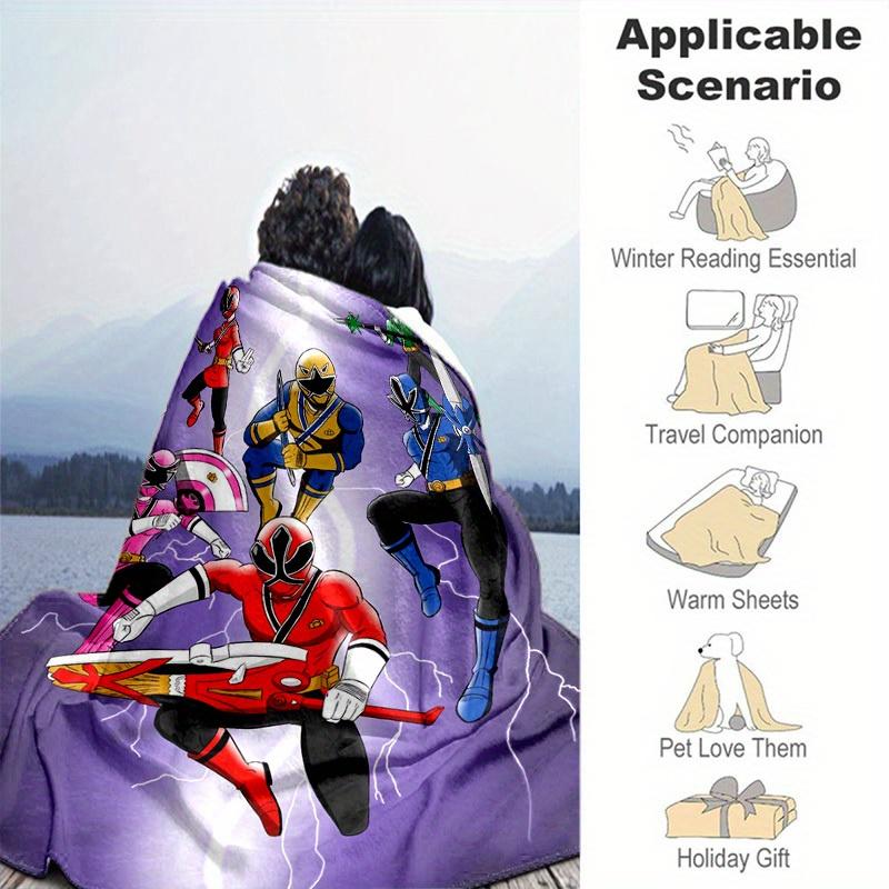1pcPower Rangers Blanket - Soft and Comfortable for All Seasons - Perfect Gift IdeaA043042m