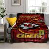 Kansas Chiefs Logo Portable Blanket/Soft Blanket Bedding Blanket Suitable for Travel Camping Living Rooms Offices Sofas Fan Gifts