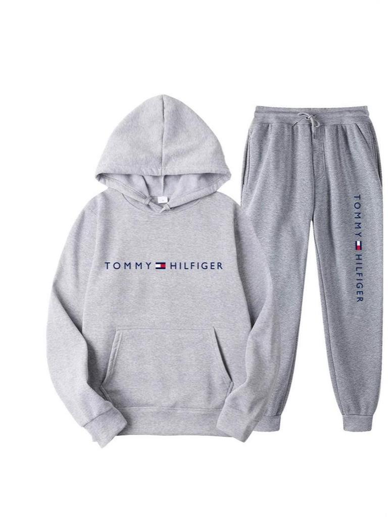 Set Trendy Hanorac cu Glugă Unisex de Primăvară - Croială Largă Casual cu Imprimeu