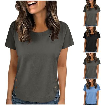 Women's Knit  Short-Sleeve Top Casual Comfortable  Blouse