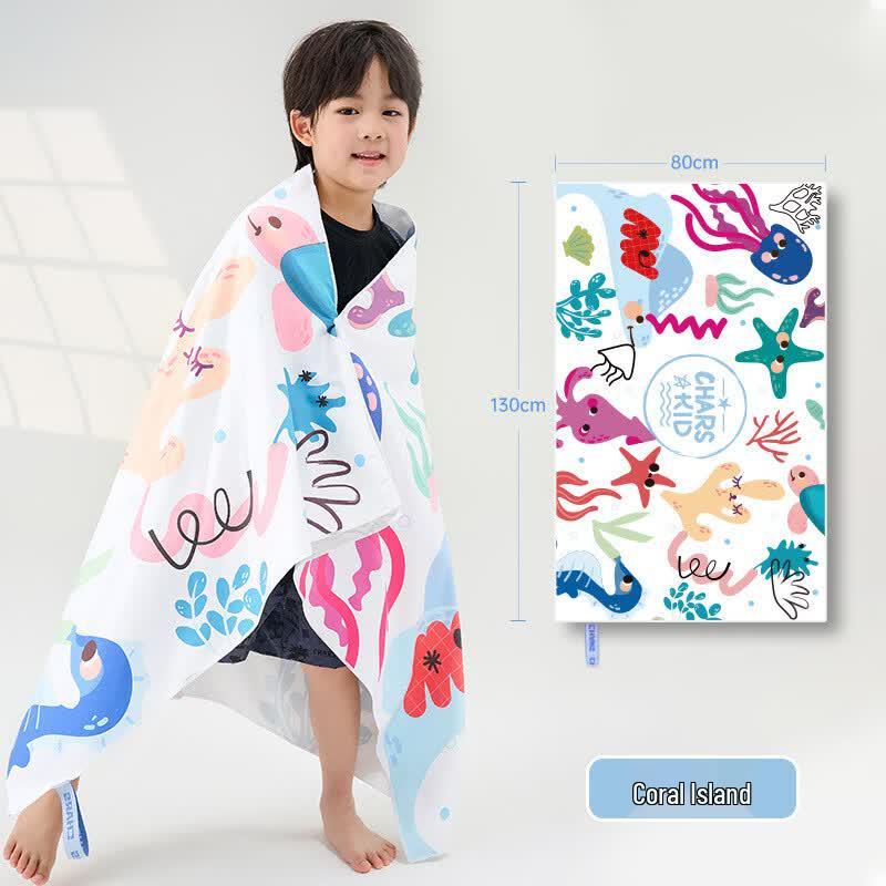 Wearable Quick-Dry Hooded Poncho Towel