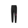 Solid Color Cuffed Sports Casual Pants Men Bottoms Black 532103-02