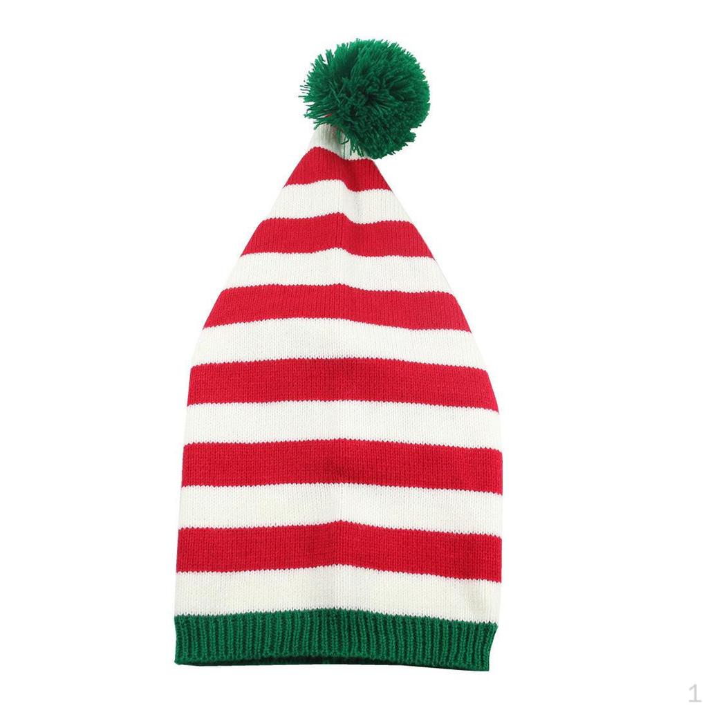 Santa Hat Christmas Headwear Novelty Knitted Beanie for Cosplay Carnival