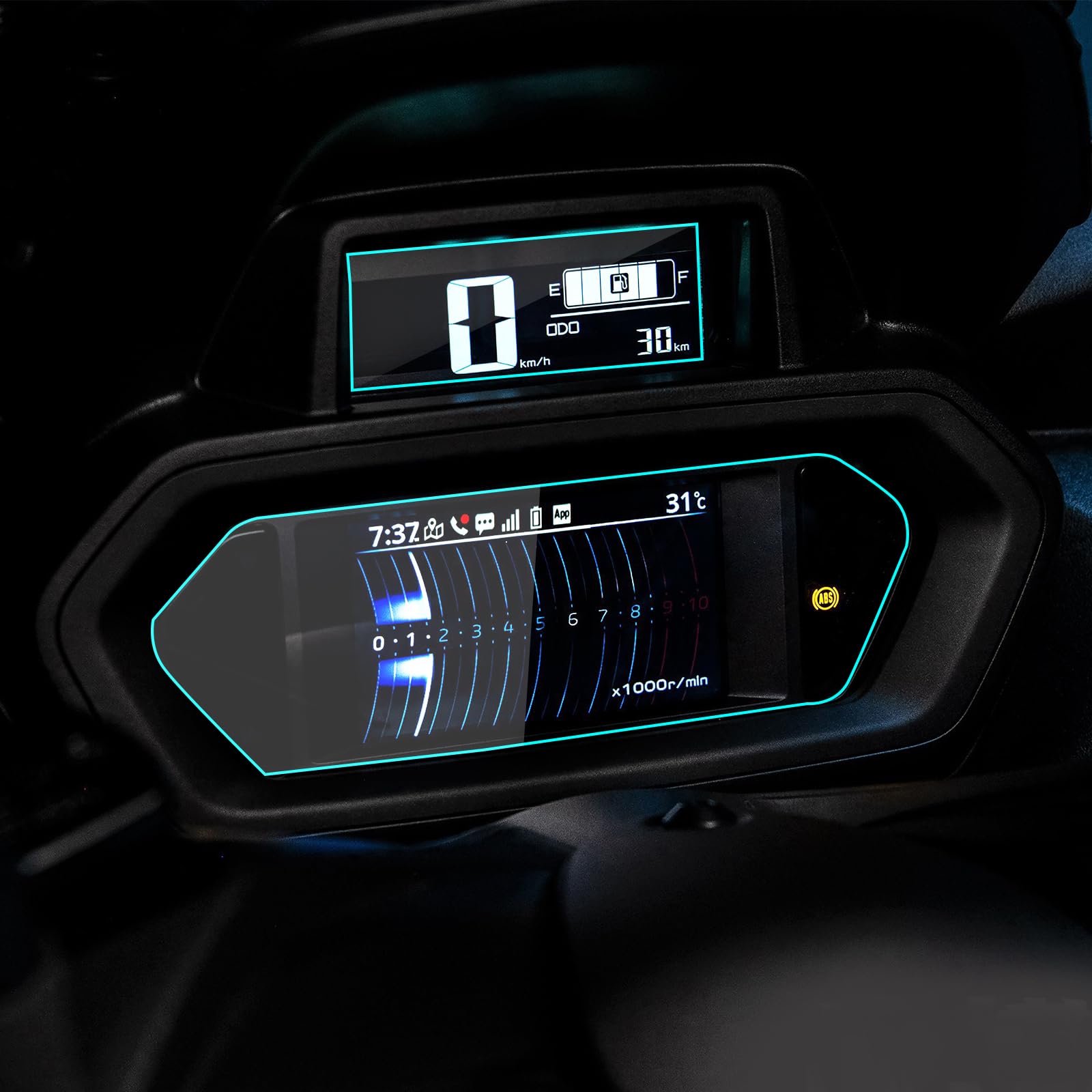 

LEDISHUN Motorcycle Gauge Protection Film for Yamaha XMAX 250 (2022~) 8BK-SG70J, Set of 2