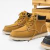 Popular Martin Boots Men's British Casual Trend High-top Shoes Cotton Couple Tooling Boots Big Head Big Yellow Boots