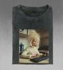 Vintage 90s Distressed Meme Doll Face Working and Smoking Shirt Trendy, Weird Shirt, Sarcastic, Specific Shirt Graphic Fun Unique Doll Shirt