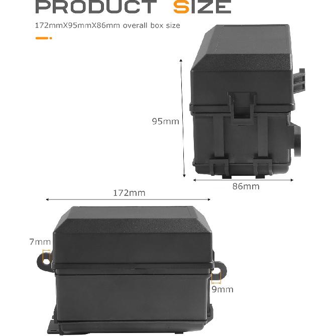 Fuse Box,12V Relay Box,Car Accessories Fuse and Relay Box,6 Way Automotive Relay Box,Waterproof Relay Box with 6 Relays and 12 Way ATC/ATO Fuses