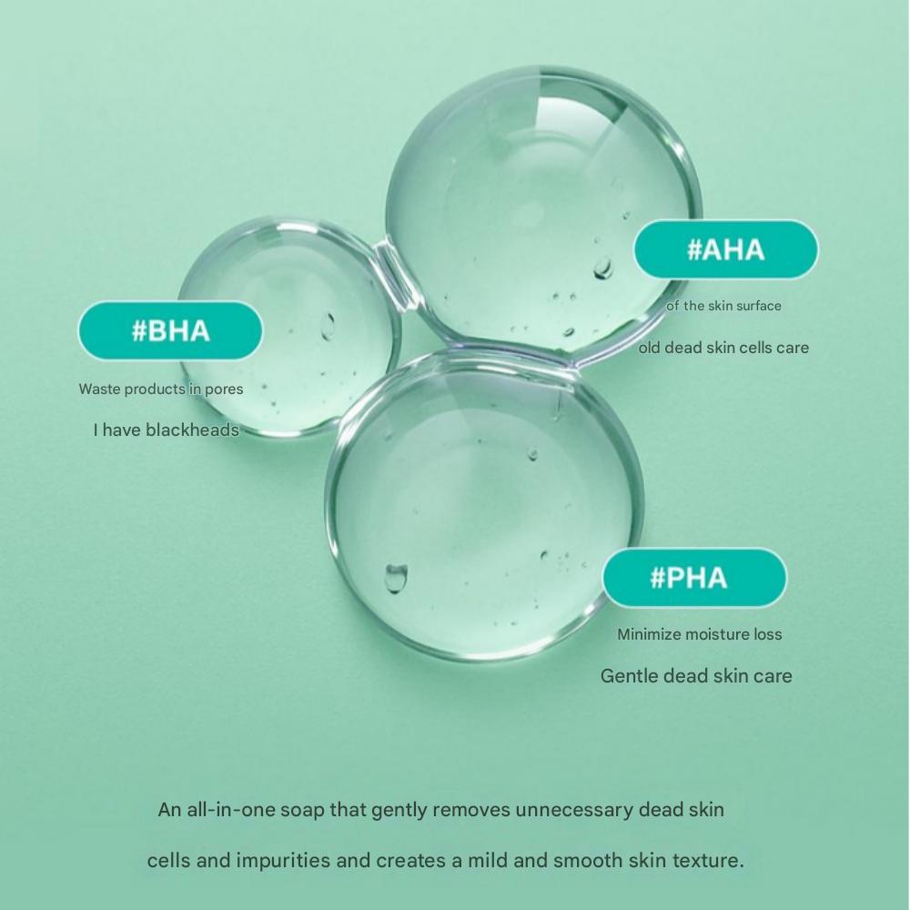 3HA All-in-One Cleansing Bar: Exfoliation, Face & Body, and Waste Removal All in One! 2(Two) Low-Irritation Soaps