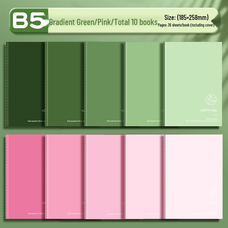 B5 Gradient Color Softcover Notebook for Junior and High School Students