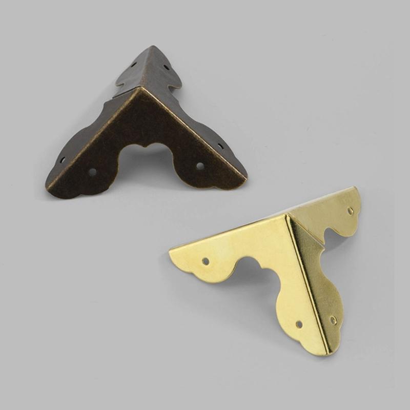 50pcs Sturdy Metal Corner Protectors Convenient for Stair and Cabinets with Antique Designs Home Decoration Use