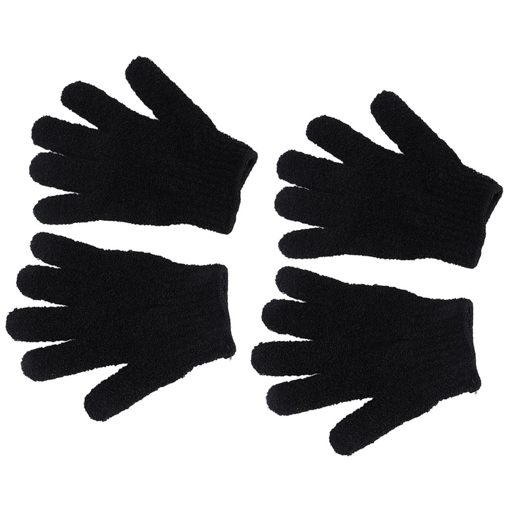 4PCS Hair Color Gloves Reusable Hair Dye Gloves Protection Oil Proof Profession Hair Bleach Gloves for Barbershop Black