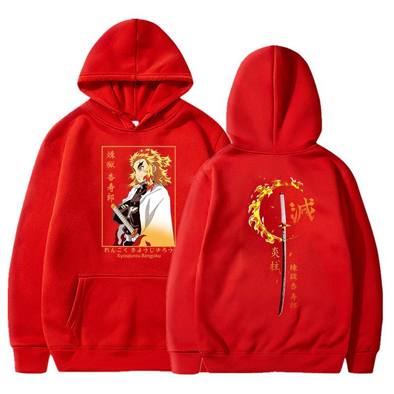 Nový podzim Zima Unisex mikiny Harajuku Anime Rengoku Kyoujurou Mikiny s potiskem Ležérní Módní Pulovry