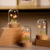 Tulip Flower Night Light With Glass Cover Handmade DIY Bedside Light LED Night Lamp Table Desk Lamp Bedroom Decor USB Mood Light