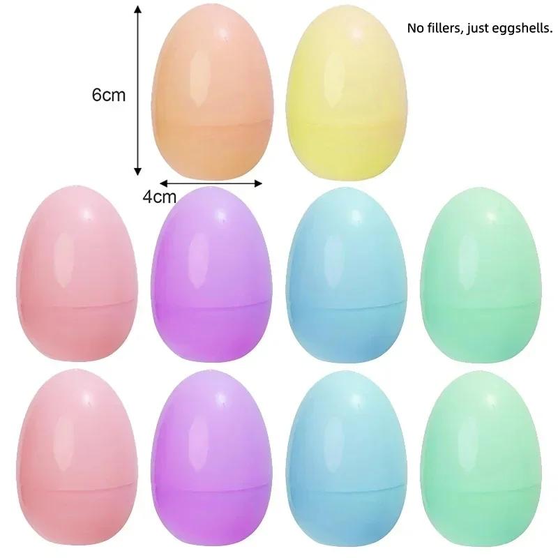 30 ו-40 יחידות ביצי פסחא ללא מילוי ביצה למילוי צעצוע לילדים קופסת אריזת מתנה צבעונית משחק חיפוש ביצי פסחא לילדים חומרים ליצירה DIY