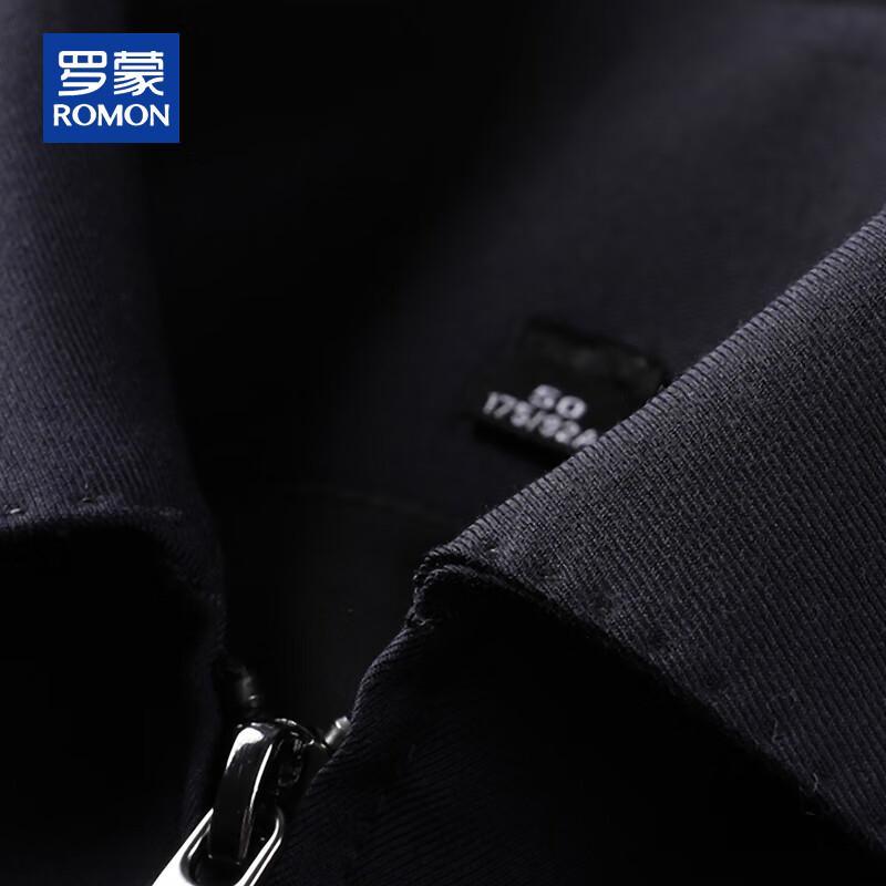 ROMON Men's Autumn/Winter Wool Silk Blend Business Casual Jacket