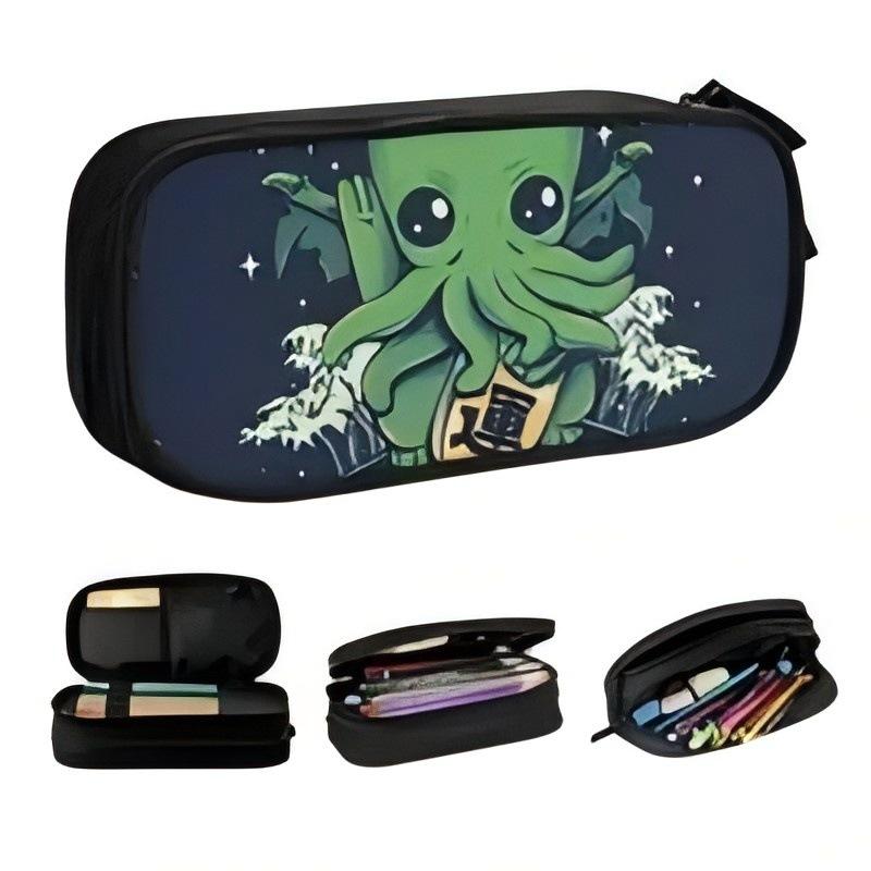 Student Zipper Pencil Case Polyester, Double Pencil Case Stationery Case Pencil Case Wish