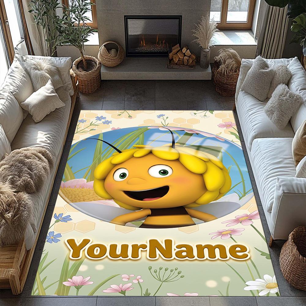 Biene Maja Customized Name Floor Rug Office Rug Perfect for Outdoor Decorate room Foyer Game Room Antislip Carpet Office home decor