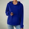 Women's Fashionable Long-sleeved Pullover And Solid-color Hooded Sweatshirt