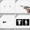 1 Stück Acryl Wandkunst Türschild und Teufel WC Schild Schwarzes Acryl Waschraum, Toilette Schild, Behindertenschild